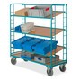 policový vozík Ameise®, 3 variabilné drevené podlahy