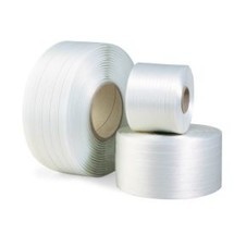 Polyesterband fadenverstärkt, 16mm breit x 850 lfm, weiß, Reißfestigkeit 450 kp