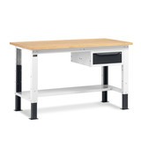 Pracovní stůl Fami, konstrukční výška kově nastavitelný a se zásuvkou