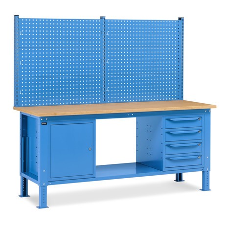 Pracovní stůl Fami výškově nastavitelný s multifunkčními zásuvkami a skříň