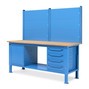Pracovní stůl Fami výškově nastavitelný s multifunkčními zásuvkami a skříň