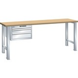 Pracovní stůl LISTA 27x27E, (ŠxHxV) 2000x700x840 mm, Multiplex, 3 zásuvky