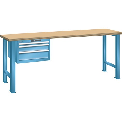 Pracovní stůl LISTA 27x27E, (ŠxHxV) 2000x700x890 mm, Multiplex, 3 zásuvky