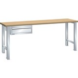 Pracovní stůl LISTA 27x36E, (ŠxHxV) 1500x800x850 mm, buk, 1 zásuvka