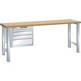 Pracovní stůl LISTA 27x36E, (ŠxHxV) 1500x800x850 mm, buk, 4 zásuvky