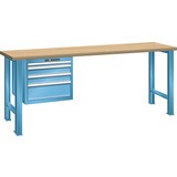 Pracovní stůl LISTA 27x36E, (ŠxHxV) 2000x750x890 mm, Multiplex, 4 zásuvky