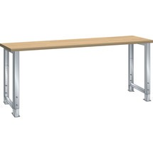 Pracovní stůl LISTA, (ŠxHxV) 1500x800x750-1100 mm, buk, výškově nastavitelné provedení