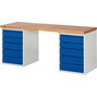 Pracovní stůl Steinbock®, s 2x 5 zásuvkami