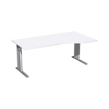 Pracovný stôl profesionálny, C-noha, tvar PC, výškovo nastaviteľná