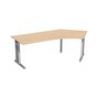 Pracovný stôl profesionálny, C-noha, voľný tvar 135°