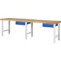 Pracovný stôl RAU série 7000, 2 zásuv., výška 790 – 1 140 mm