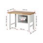 Pracovný stôl RAU série 7000, počet podstavných kontajnerov: 1, 2 zásuv., výška 840 mm