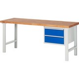 Pracovný stôl RAU série 7000, počet podstavných kontajnerov: 1, 2 zásuv., výška 840 mm