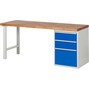 Pracovný stôl RAU série 7000, počet podstavných kontajnerov: 1, 3 zásuv., v × d 890 × 700 mm