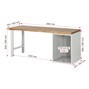 Pracovný stôl RAU série 7000, počet podstavných kontajnerov: 1, 3 zásuv., v × d 890 × 900 mm
