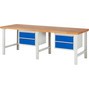 Pracovný stôl RAU série 7000, počet podstavných kontajnerov: 2, 4 zásuv., výška 840 mm