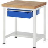 Pracovný stôl RAU série 8000, 1 odkladacie dno, 1 zásuvka, výška 840 mm