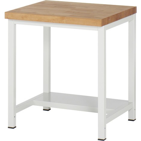 Pracovný stôl RAU série 8000, 1 odkladacie dno, výška 840 mm