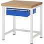 Pracovný stôl RAU série 8000, 1 zásuvka, výška 840 mm