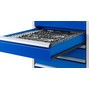 Pracovný stôl RAU série 8 000, 2 dvojitý podstavný kontajner, pracovná výška 840 – 1 040 mm