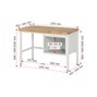 Pracovný stôl RAU série 8000, počet podstavných kontajnerov: 1, 2 zásuv., v × h 840 – 1 040 × 900 mm