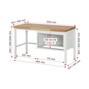 Pracovný stôl RAU série 8000, počet podstavných kontajnerov: 1, 3 zásuv., v × d 840 × 700 mm