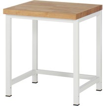 Pracovný stôl RAU série 8000, pracovná doska z bukového masívu, hrúbka 40 mm, výška 840 mm