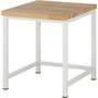 Pracovný stôl RAU série 8000, pracovná doska z bukového masívu, hrúbka 40 mm, výška 840 mm