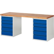 Pracovný stôl Steinbock®, 2x 5 zásuviek