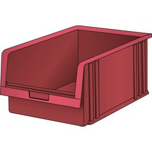 Przezroczysty pojemnik do przechowywania LISTA, (szer. x gł. x wys.) 311 x 492 x 199 mm, rozmiar 6