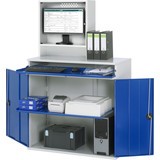 RAU Computer-Schrank, Monitorgehäuse, Tastaturauszug, Doppel-Flügeltür