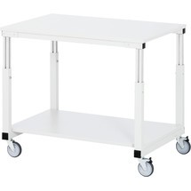 RAU Table de travail mobile Série E, hauteur 650-1 000 mm