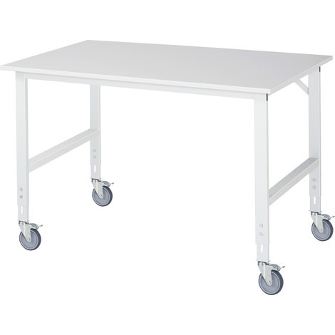 RAU Table de travail réglable en hauteur Série TOM, hauteur 910-1 230 mm