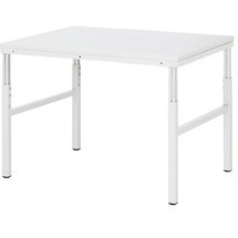 RAU Table de travail Série E, hauteur 650-1 000 mm