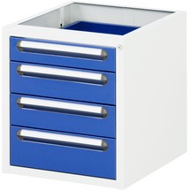 RAU Unterbau-Container für Werktisch Serie Tom, mit 3 Schubladen