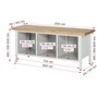 RAU Werkbank Serie 8000, 1 Dreifach-Unterbau-Container, 2 Fachböden, 4 Schubladen, Höhe 840-1.040 mm