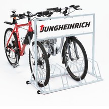 Reclamebord met digitale print voor fietsrek met reclame