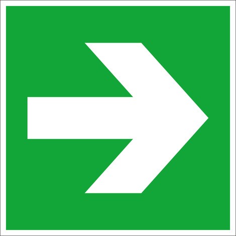 Rettungszeichen – Pfeil links/rechts