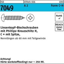 Reyher Blechschraube ISO 7049 LIKO Zapfen/PH