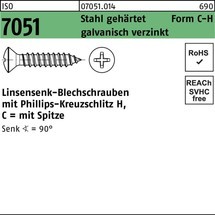 Reyher Blechschraube ISO 7051 LISEKO m.Spitze/Kreuzschlitz-PH