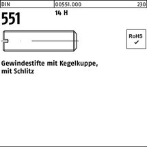 Reyher Gewindestift DIN 551 m.Kegelkuppe/Schlitz