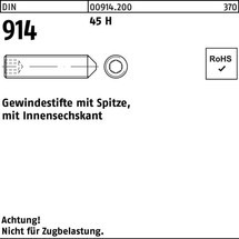 Reyher Gewindestift DIN 914 m.Spitze/Innensechskant