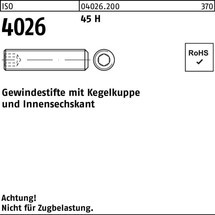 Reyher Gewindestift ISO 4026 Kegelkuppe/Innen-6-kant
