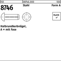 Reyher Halbrundkerbnagel ISO 8746 m.Fase