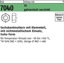 Reyher Sechskantmutter ISO 7040 m.Klemmteil 10 gal. verz.