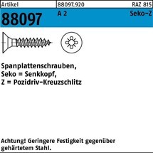 Reyher Spanplattenschraube R 88097 Seko m.Kreuzschlitz-PZ