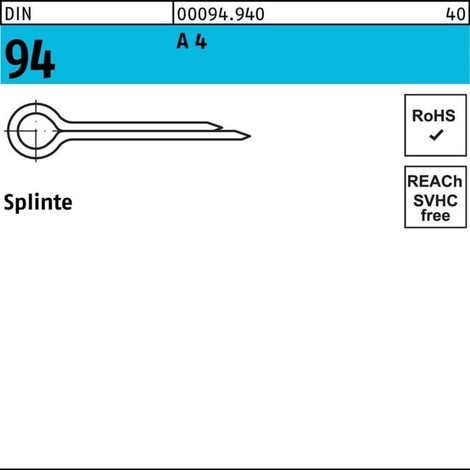 Reyher Splinte DIN 94/ISO 1234