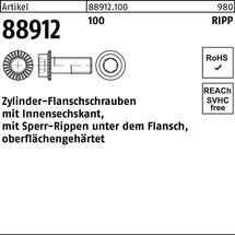 Reyher Zylinderflanschschraube R 88912 Sperr-Ripp Innen-6-kant