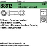 Reyher Zylinderflanschschraube R 88912 Sperr-Ripp Innen-6-kant galv. verz.