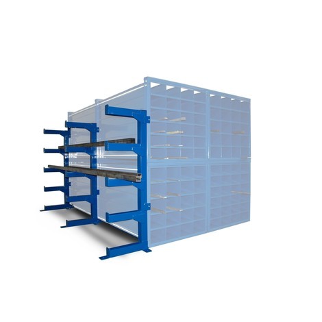 RR-Industrietechnik® Rayonnage cantilever pour étagère en nid d'abeille à 1 compartiment